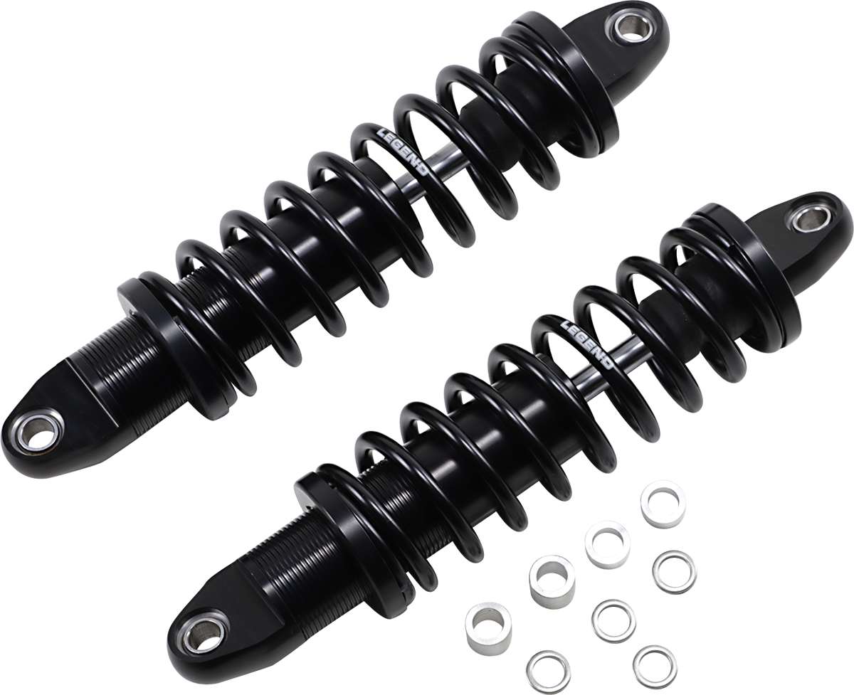 Legend Black 13" Heavy Duty Revo-A Rear Shocks 1984-2000 Harley Davidson FXR