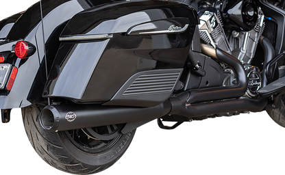 S&S Qualifier Black 2-1 Exhaust System for 2020-2025 Indian Challenger Chieftain