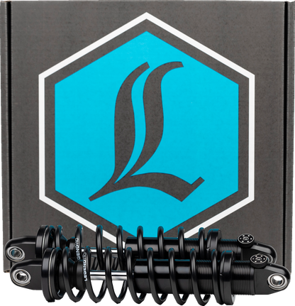 Legend Revo-A Black 12" Heavy Duty Rear Shocks for 1991-2017 Harley Dyna FXD