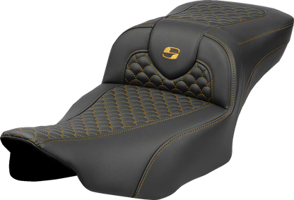 Saddlemen Extended Reach Roadsofa Gold Stitch Seat fits 2023-2026 Harley Touring