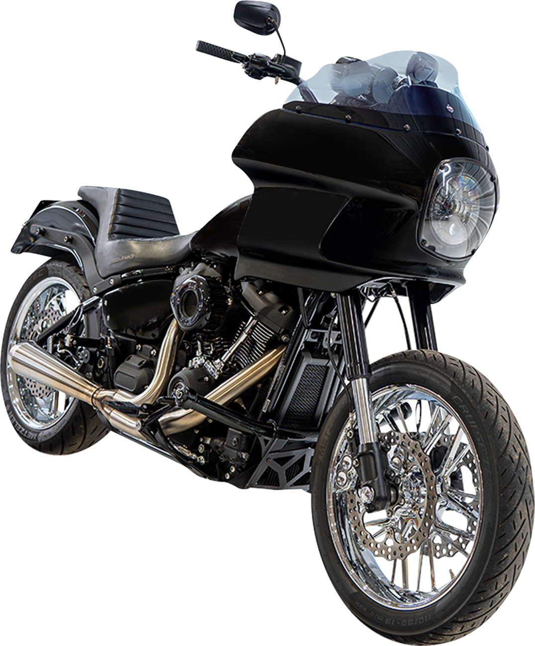 Klock Werks Kolor Flare 9" Blue Ice Windshield fits Harley FXRP Style Fairing