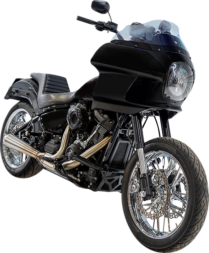 Klock Werks Kolor Flare 9" Blue Ice Windshield fits Harley FXRP Style Fairing