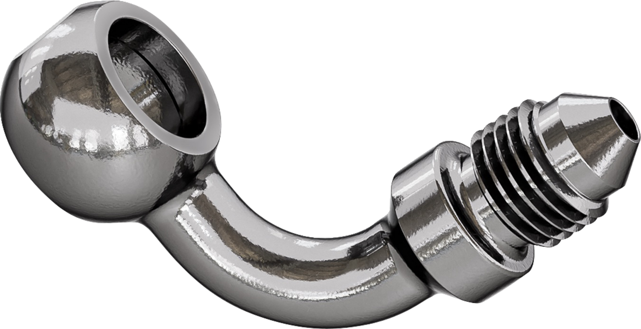 Goodridge Universal Steel 90° 3/8" 10mm Brake Line Banjo Adapter for Harley