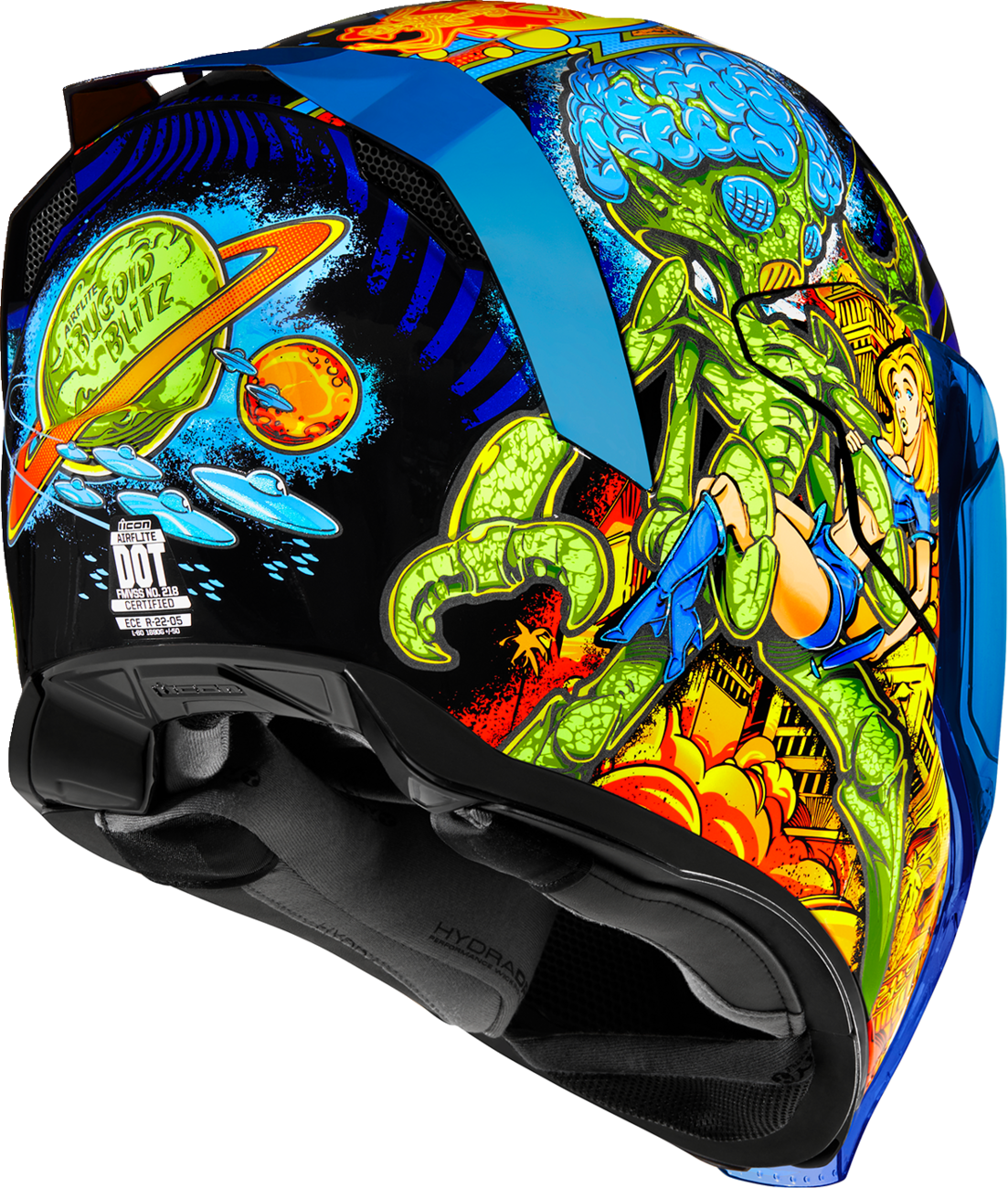Icon Airflite Bugoid Blitz Unisex Adult Motorcycle Riding Full Face Helmet