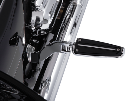 Ciro Chrome Rail Driver Passenger Universal Male-Mount Motorcycle Foot Pegs