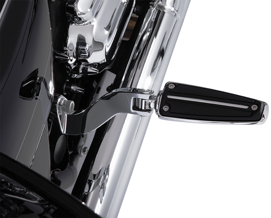 Ciro Chrome Rail Driver Passenger Universal Male-Mount Motorcycle Foot Pegs