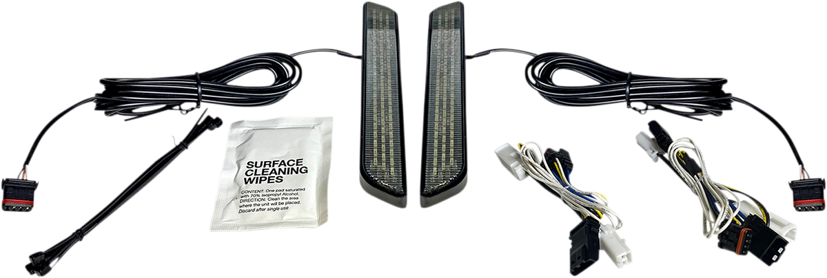 Custom Dynamics Smoke Lens LED Fork Reflector Lights 2014-2024 Harley Touring