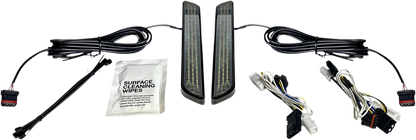 Custom Dynamics Smoke Lens LED Fork Reflector Lights 2014-2024 Harley Touring