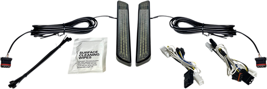 Custom Dynamics Smoke Lens LED Fork Reflector Lights 2014-2024 Harley Touring