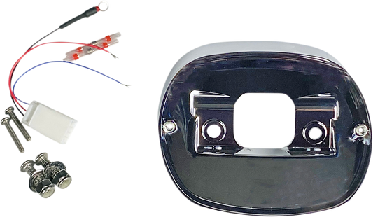 Custom Dynamics Chrome Taillight Fender Base Plate & Harness1973-1999 Harley