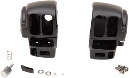 Drag Specialties Black Handlebar Switch Housing Kit 96-07 Harley Touring FLHR