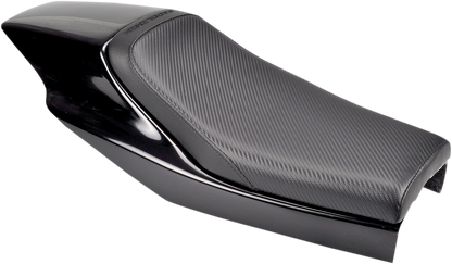 Saddlemen Black Eliminator Carbon Fiber Solo Seat Harley Custom Build