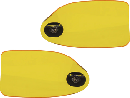 Klock Werks Flare Yellow Hand Guards fits 2002-2025 Harley Hydraulic Clutch