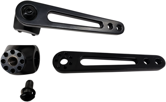 Rivco Black Powder Coated Driver 1" Clamp on Adjustable Footpeg Mounts