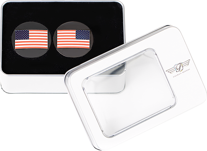 Figurati Designs American Flag Black Swingarm Covers for 1980-2025 Harley