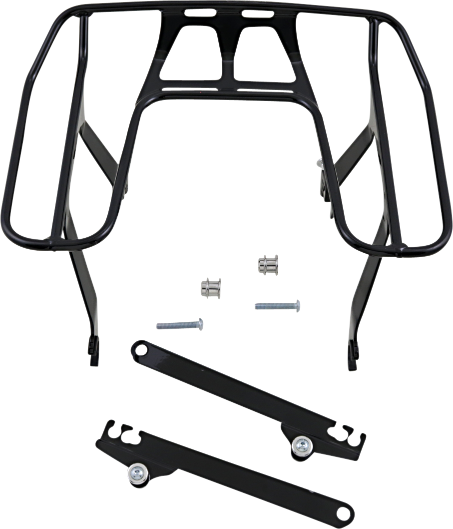 Cobra Black Wrap Around Detachable Luggage Rack 91-17 Harley Dyna FXDL FXDI
