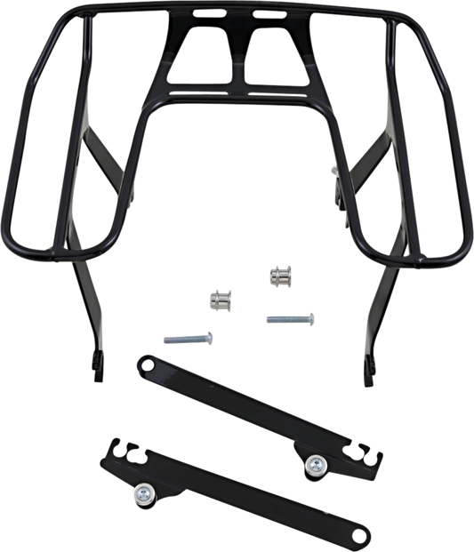 Cobra Black Wrap Around Detachable Luggage Rack 91-17 Harley Dyna FXDL FXDI