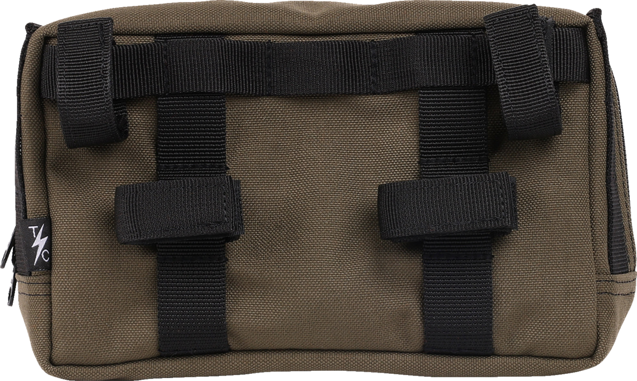 Thrashin Supply Green Motorcycle Handlebar Storage Bag Plus for Harley THB-0010