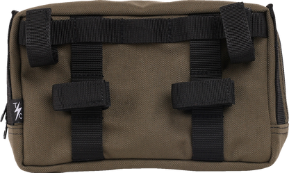 Thrashin Supply Green Motorcycle Handlebar Storage Bag Plus for Harley THB-0010