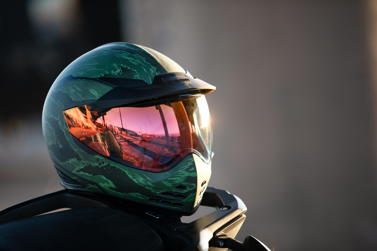 Icon Domain Tigers Blood Unisex Adult Motorcycle Street Racing Full Face Helmet