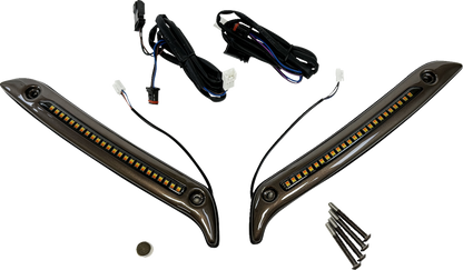 Custom Dynamics Bronze LED Windshield Trim Lights 2022-2024 Harley Low Rider ST