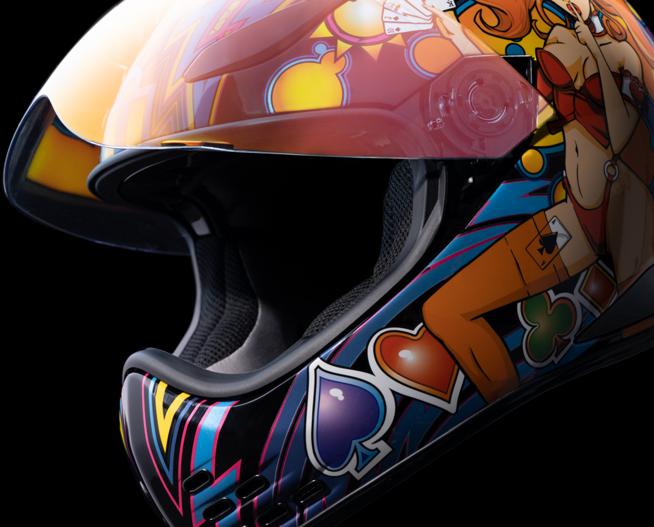 Icon Domain Lucky Lid 4 Unisex Adult Motorcycle street Riding Full Face Helmet
