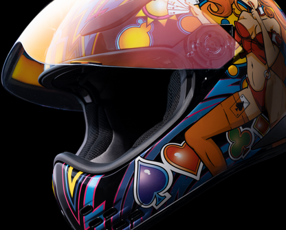 Icon Domain Lucky Lid 4 Unisex Adult Motorcycle street Riding Full Face Helmet