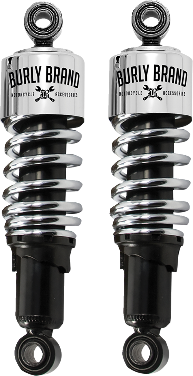 Burly Brand Slammer 10.5" Standard Rear Shocks fit 1991-2017 Harley Dyna FXD