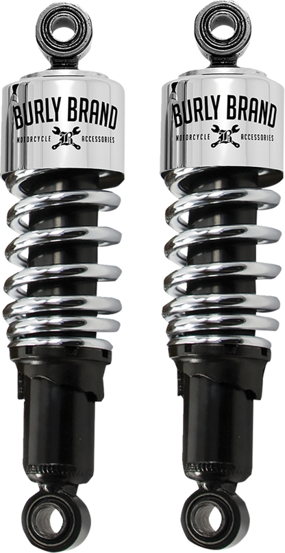 Burly Brand Slammer 10.5" Standard Rear Shocks fit 1991-2017 Harley Dyna FXD