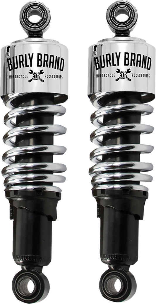 Burly Brand Slammer 10.5" Standard Rear Shocks fit 1991-2017 Harley Dyna FXD