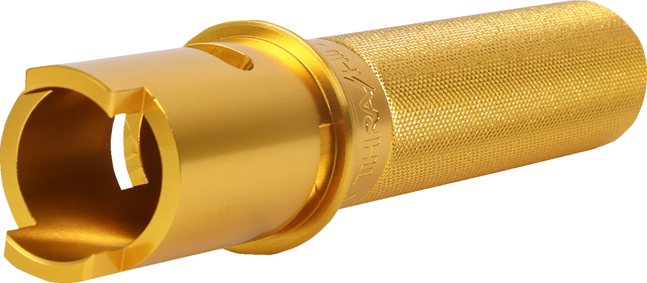 Thrashin Knurled Gold Gen 2 TBW 1" Throttle Tube for 2023-2024 Harley Touring