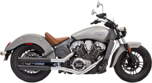 Bassani 3" Classic Black Slip On Mufflers for 2017-2024 Indian Scout Bobber