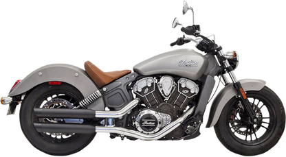 Bassani 3" Classic Black Slip On Mufflers for 2017-2024 Indian Scout Bobber