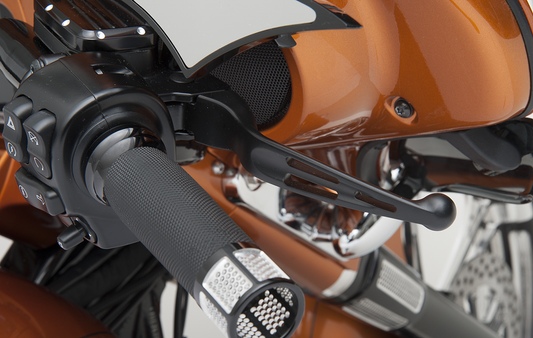 Drag Specialties Slotted Wide Blade Black Lever Set for 2014-2016 Harley Touring