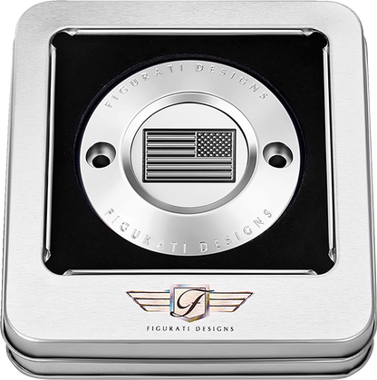 Figurati Designs B&W American Flag Timing Points Cover for 2017-2023 Harley M8