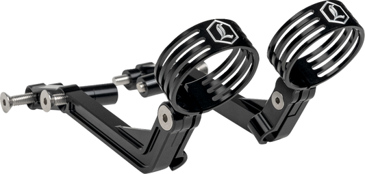 Legend REVO ARC Black Remote Reservoir External Mount Kit 2014-24 Harley Touring