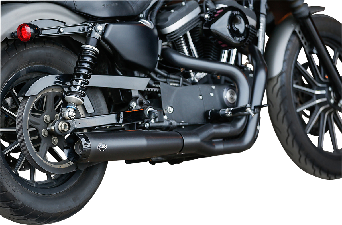 S&S Black 50 State Legal Superstreet 2-1 Exhaust System 07-13 Harley Sportster