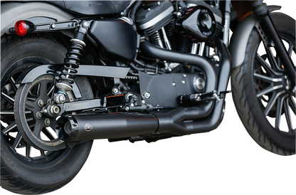 S&S Black 50 State Legal Superstreet 2-1 Exhaust System 2014-22 Harley Sportster