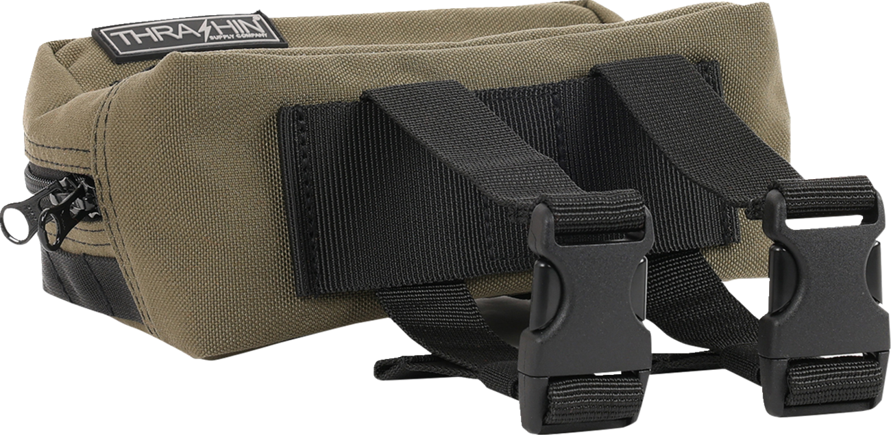 Thrashin Supply Green Motorcycle Handlebar Storage Bag Harley Davidson THB-0007