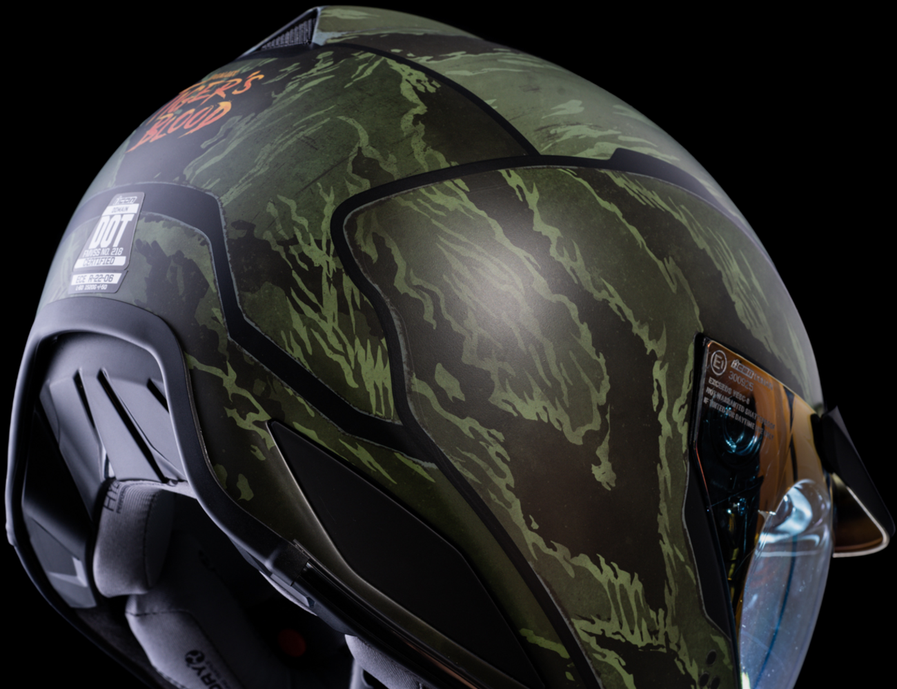 Icon Domain Tigers Blood Unisex Adult Motorcycle Street Racing Full Face Helmet