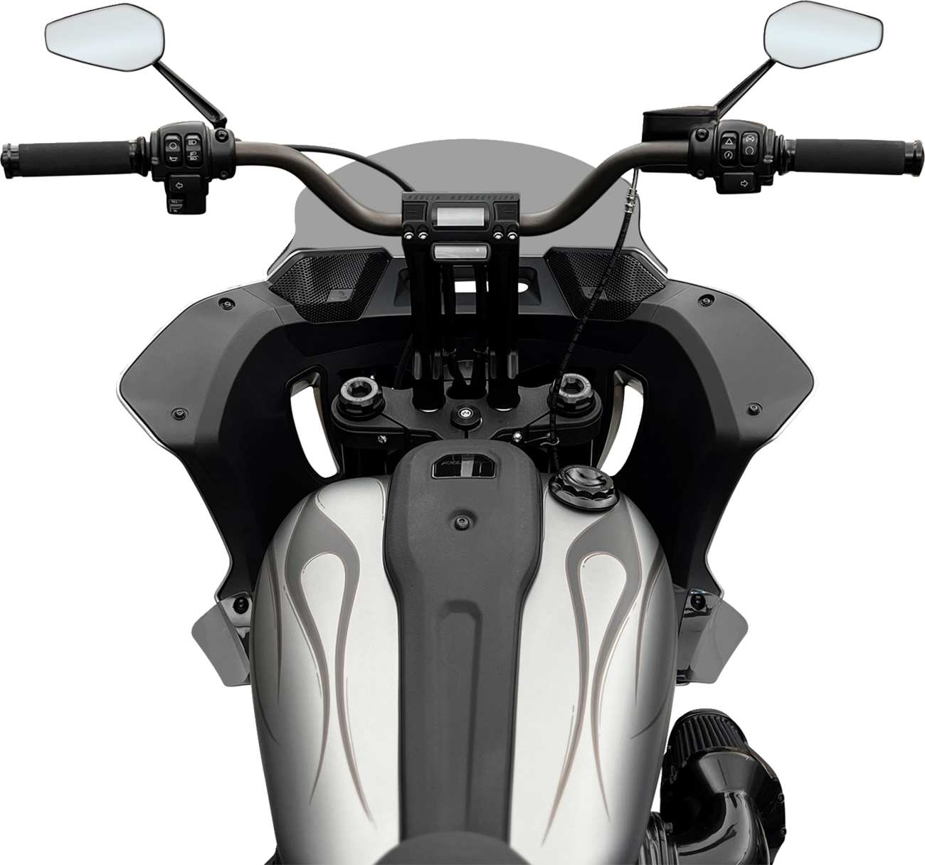 Kodlin Fastback Black 10" Straight Handlebar Risers for 2018-2024 Harley Softail