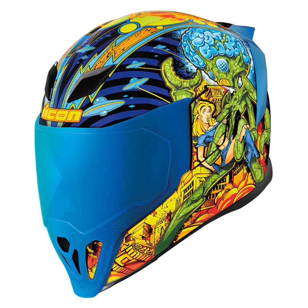 Icon Airflite Bugoid Blitz Unisex Adult Motorcycle Riding Full Face Helmet