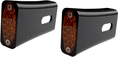 Pro One Black Amber LED Marker Light Kit 1984-2017 Harley Softail FXST FLST