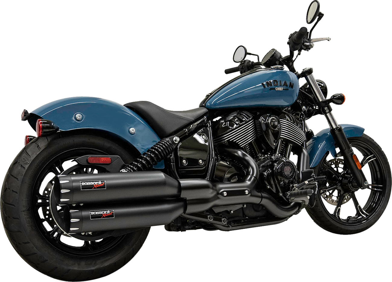 Bassani Black 4" Slip On Mufflers fits 2022-2023 Indian Chief Bobber Dark Horse
