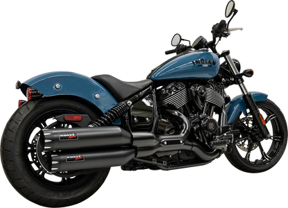 Bassani Black 4" Slip On Mufflers fits 2022-2023 Indian Chief Bobber Dark Horse