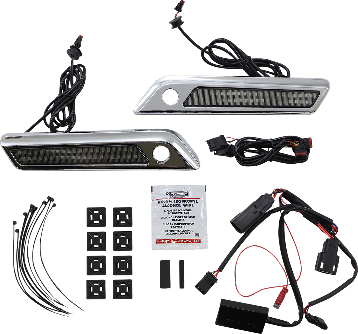 Custom Dynamics Chrome Smoked Saddlebag  Accent Lights 2014-2024 Harley Touring