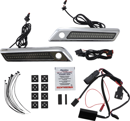Custom Dynamics Chrome Smoked Saddlebag  Accent Lights 2014-2024 Harley Touring