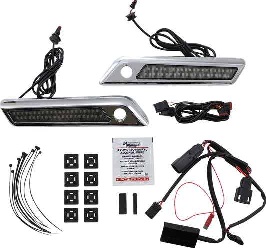 Custom Dynamics Chrome Smoked Saddlebag  Accent Lights 2014-2024 Harley Touring