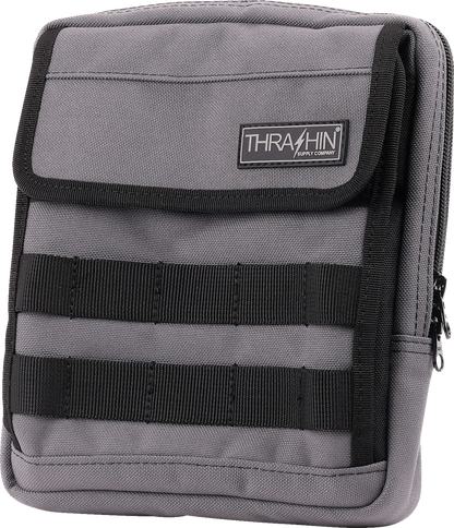 Thrashin Supply Gray Motorcycle Handlebar Storage Bag Slim for Harley THB-0030