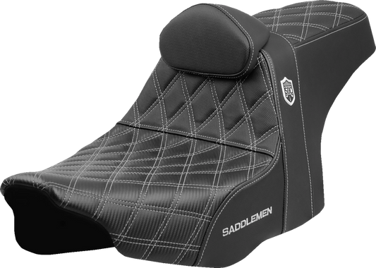 Saddlemen SDC Pro Silver Lattice Seat & Backrest fits 2023-2025 Harley Touring